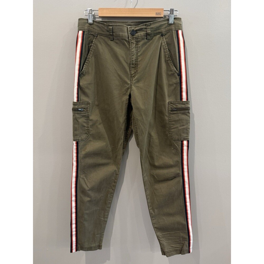 Athleta Summit Side Stripe Cargo Pants 4 Zip Green Ribbon Green Utility Hiking
